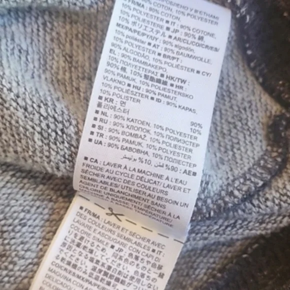 GAP Heather Gray Space Dye Short Sleeve Tunic Pullover Sweatshirt, XXL - Picture 6 of 9